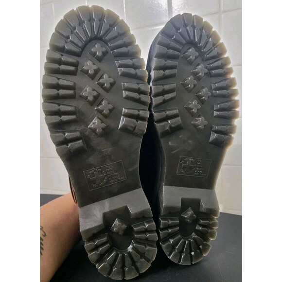 Doc Martens Adrian Quad Leather Platform Tassel Yellow Stitch Loafers M9 W10 - Picture 13 of 13